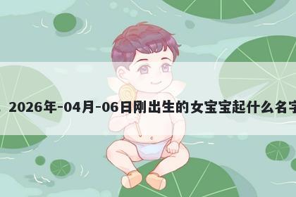 我姓蒋,2026年-04月-06日刚出生的女宝宝起什么名字比较好