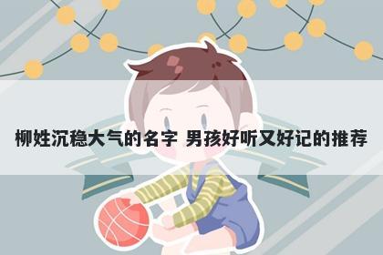 柳姓沉稳大气的名字 男孩好听又好记的推荐