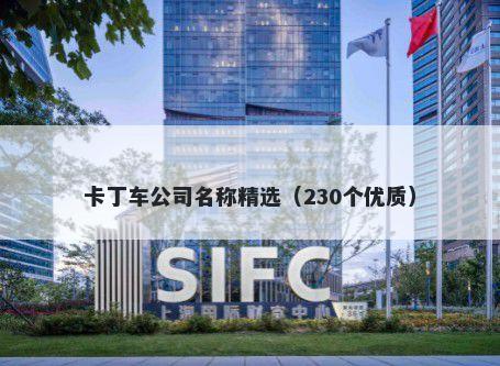 卡丁车公司名称精选（230个优质）