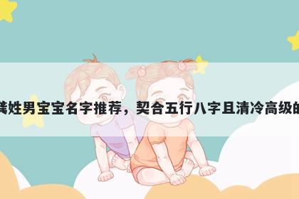 龚姓男宝宝名字推荐，契合五行八字且清冷高级的