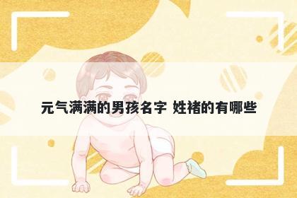 元气满满的男孩名字 姓褚的有哪些