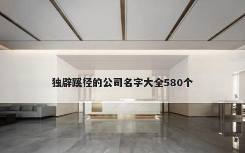 独辟蹊径的公司名字大全580个