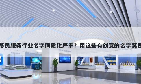 移民服务行业名字同质化严重？用这些有创意的名字突围