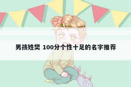 男孩姓樊 100分个性十足的名字推荐