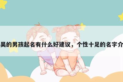 姓吴的男孩起名有什么好建议，个性十足的名字介绍