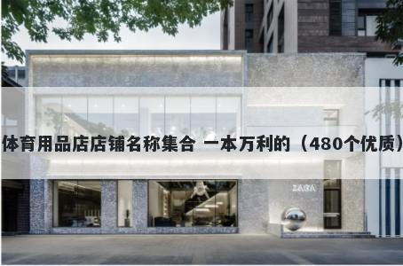体育用品店店铺名称集合 一本万利的（480个优质）
