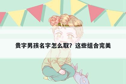 贵字男孩名字怎么取？这些组合完美