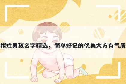 褚姓男孩名字精选，简单好记的优美大方有气质