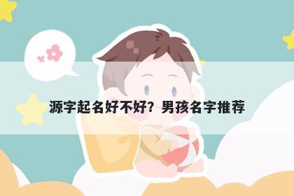 源字起名好不好？男孩名字推荐