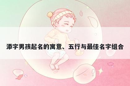 添字男孩起名的寓意、五行与最佳名字组合