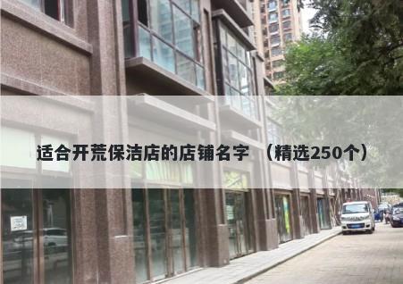 适合开荒保洁店的店铺名字 （精选250个）