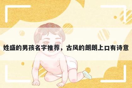 姓盛的男孩名字推荐，古风的朗朗上口有诗意