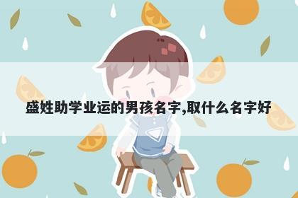 盛姓助学业运的男孩名字,取什么名字好