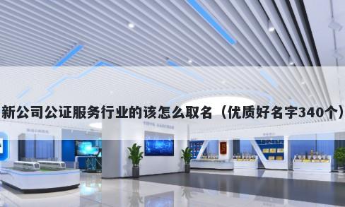 新公司公证服务行业的该怎么取名（优质好名字340个）