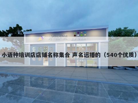 小语种培训店店铺名称集合 声名远播的（540个优质）