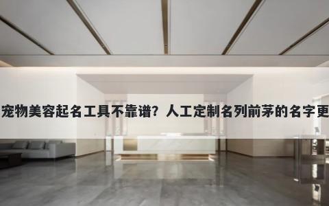 网上宠物美容起名工具不靠谱？人工定制名列前茅的名字更省心