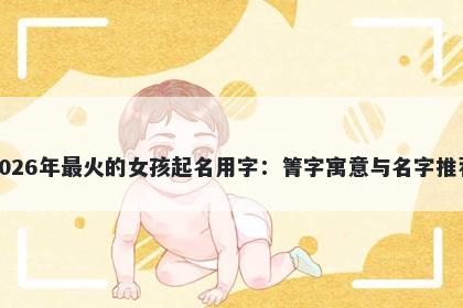 2026年最火的女孩起名用字：箐字寓意与名字推荐