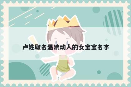 卢姓取名温婉动人的女宝宝名字