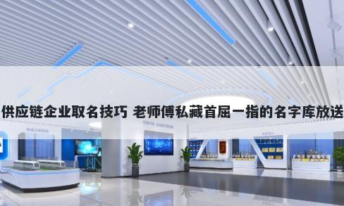 供应链企业取名技巧 老师傅私藏首屈一指的名字库放送