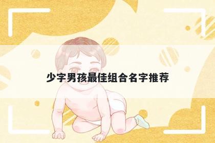 少字男孩最佳组合名字推荐
