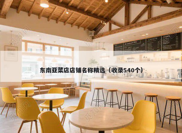 东南亚菜店店铺名称精选（收录540个）