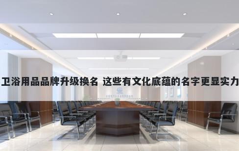 卫浴用品品牌升级换名 这些有文化底蕴的名字更显实力