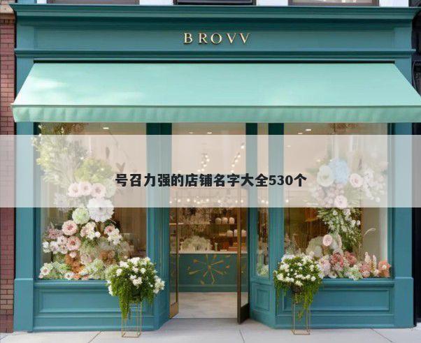 号召力强的店铺名字大全530个