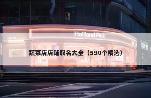 蔬菜店店铺取名大全（590个精选）