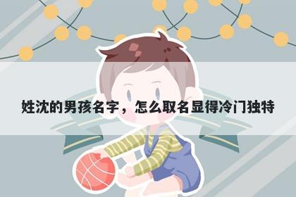 姓沈的男孩名字，怎么取名显得冷门独特