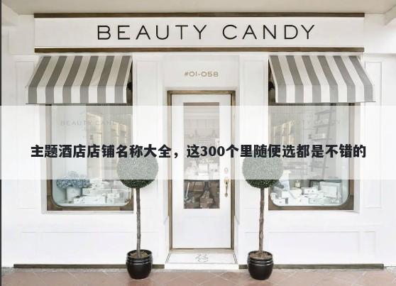 主题酒店店铺名称大全，这300个里随便选都是不错的