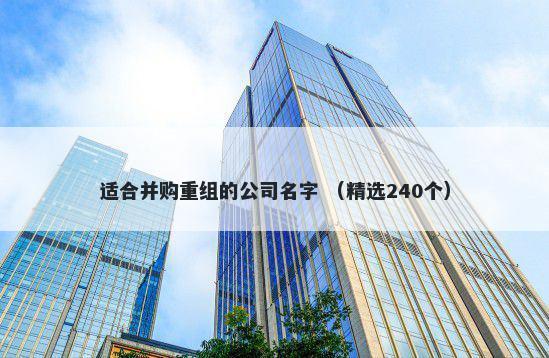 适合并购重组的公司名字 （精选240个）
