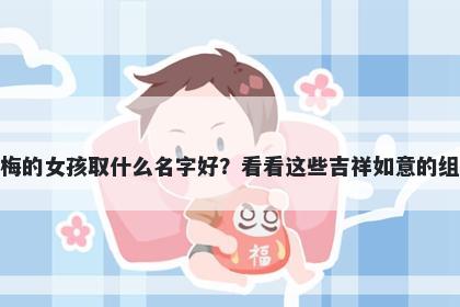 姓梅的女孩取什么名字好？看看这些吉祥如意的组合