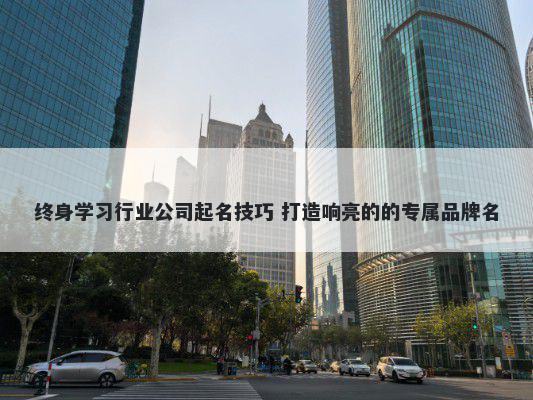终身学习行业公司起名技巧 打造响亮的的专属品牌名