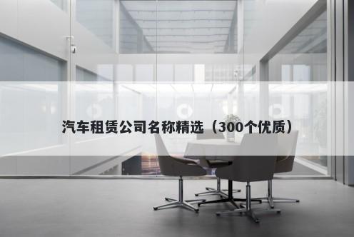 汽车租赁公司名称精选（300个优质）