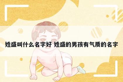 姓盛叫什么名字好 姓盛的男孩有气质的名字