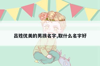 吕姓优美的男孩名字,取什么名字好