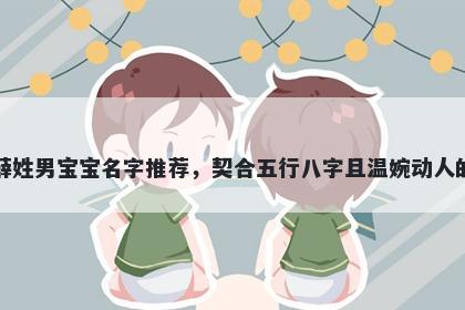 薛姓男宝宝名字推荐，契合五行八字且温婉动人的