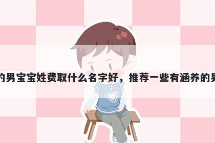 刚出生的男宝宝姓费取什么名字好，推荐一些有涵养的男孩名字