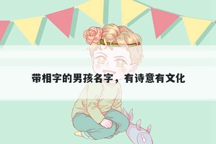 带相字的男孩名字，有诗意有文化