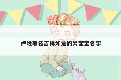 卢姓取名吉祥如意的男宝宝名字