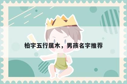 柏字五行属木，男孩名字推荐