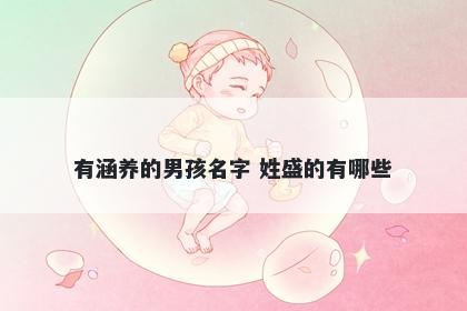 有涵养的男孩名字 姓盛的有哪些