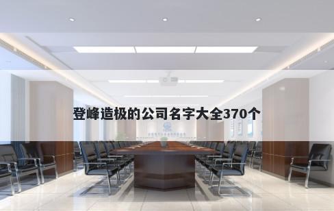 登峰造极的公司名字大全370个