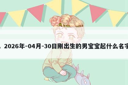 我姓邹，2026年-04月-30日刚出生的男宝宝起什么名字比较好