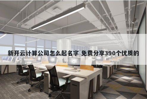 新开云计算公司怎么起名字 免费分享390个优质的