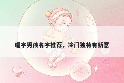 瞳字男孩名字推荐，冷门独特有新意