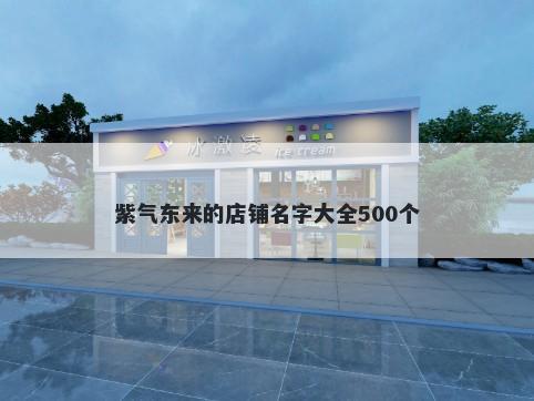 紫气东来的店铺名字大全500个