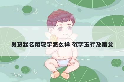 男孩起名用敬字怎么样 敬字五行及寓意