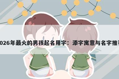 2026年最火的男孩起名用字：添字寓意与名字推荐