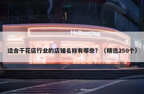 适合干花店行业的店铺名称有哪些？（精选250个）